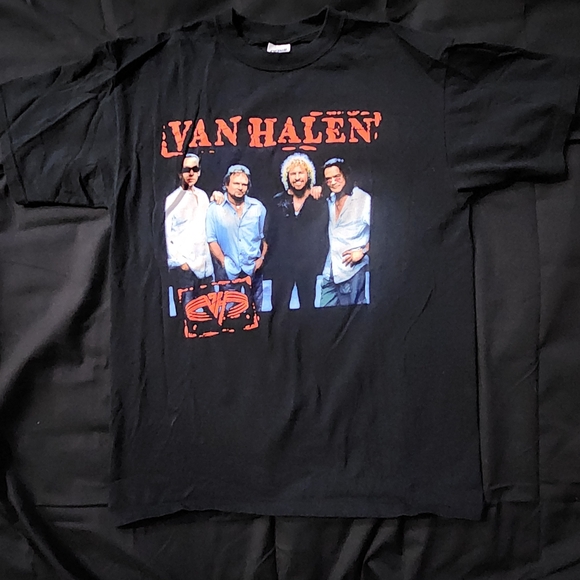 Anvil Other - Van Halen Band Official 2004 Tour Black T Shirt Sz L Sammy Hagar Rock Music